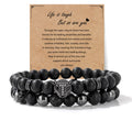 The Guardian Stack — Black Obsidian Protection Bracelet Set